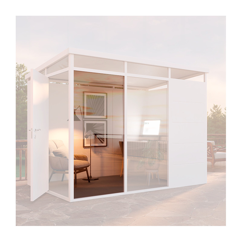 Panneau de verre double vitrage pour bureau de jardin Everbox